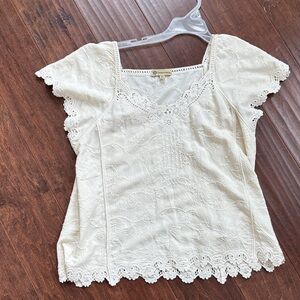 Democracy Cream Lace Blouse